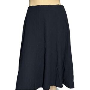 Escada Margaretha Ley Vintage Womens Size 40 8 Black Wool Full Knee Length Skirt